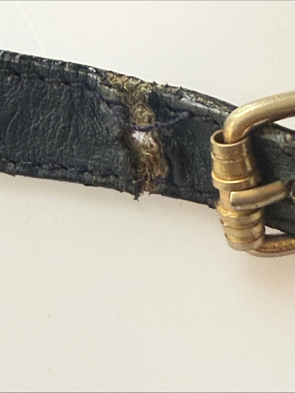 Made in Italy Neiman Marcus Gold-Tone Chain with Black Leather Weave Strap Belt